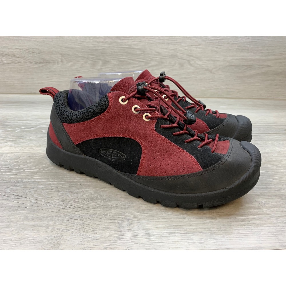Keen Women's Red Black Suede Hiking Outdoor Trail 9.5 Comfort Casual Shoes